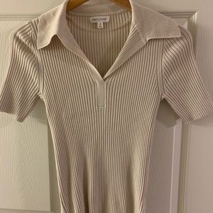 Prologue cream colored polo size M